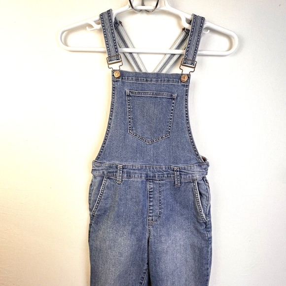 Forever 21 Overalls Women's 24 Light Wash Pants Denim Distressed Skinny Outdoors - Picture 4 of 9